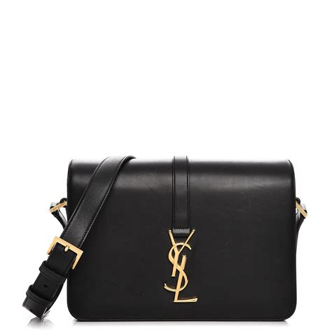 classic medium université bag in black leather ysl|SAINT LAURENT Textured Calfskin Medium Classic Monogram .